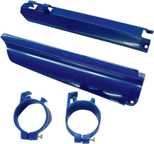 Load image into Gallery viewer, UFO Fork Tube Protectors - Blue - YZ65 - Side View