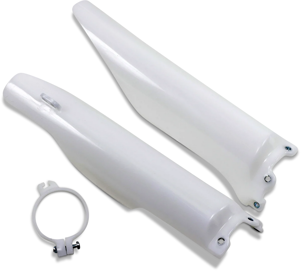 UFO Fork Tube Protectors - White - KX 125/250 - '04-'07 - Main Product View