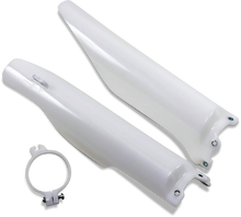 Load image into Gallery viewer, UFO Fork Tube Protectors - White - KX 125/250 - '04-'07 - Main Product View