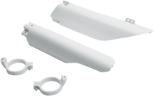 Load image into Gallery viewer, UFO Fork Tube Protectors - White - SUZ - '04-'05 - Main Product View