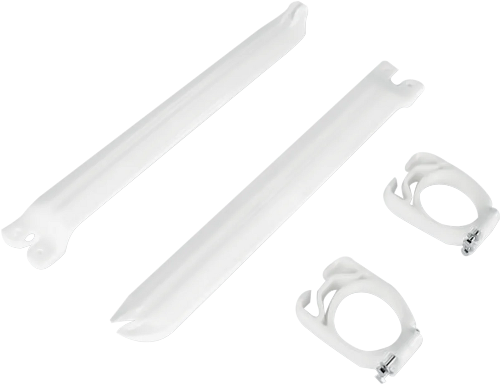 UFO Fork Tube Protectors - White fits 1991-1993 Kawasaki KX - Main Product View