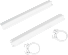 Load image into Gallery viewer, UFO Fork Tube Protectors - White fits 1991 Suzuki RM - Main Product View
