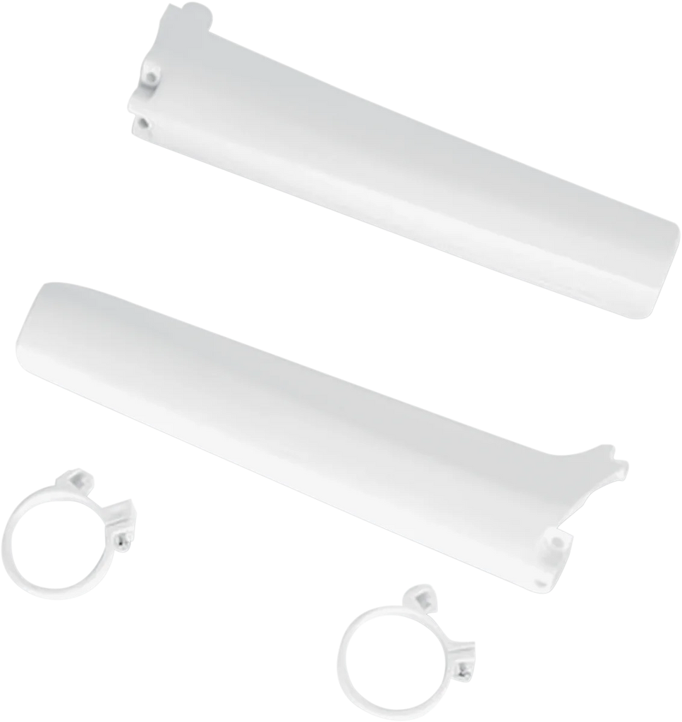 UFO Fork Tube Protectors - White fits 1992-1993 Suzuki RM - Main Product View