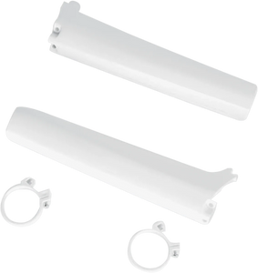 UFO Fork Tube Protectors - White fits 1992-1993 Suzuki RM - Main Product View