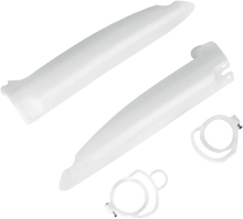 Load image into Gallery viewer, UFO Fork Tube Protectors - White fits 1994-1995 Kawasaki KX - Main Product View