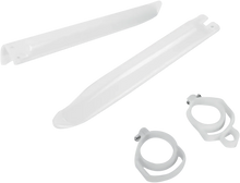 Load image into Gallery viewer, UFO Fork Tube Protectors - White fits 1996-2003 Kawasaki KX125 / KX250 / KX500 - Main Product View