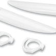 Load image into Gallery viewer, UFO Fork Tube Protectors - White fits 1998-2013 Kawasaki KX85 / KX100 - Main Product View