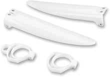 Load image into Gallery viewer, UFO Fork Tube Protectors - White fits 1998-2013 Kawasaki KX85 / KX100 - Main Product View