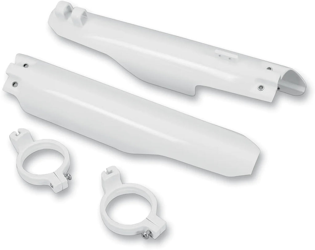 UFO Fork Tube Protectors - White fits 1999-2003 Suzuki RM - Main Product View