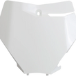 Load image into Gallery viewer, UFO Front Number Plate - 2020 White - Main Product View