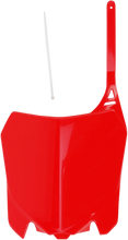 Load image into Gallery viewer, UFO Front Number Plate - Red - Main Product View