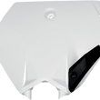 Load image into Gallery viewer, UFO Front Number Plate - White - Main Product View