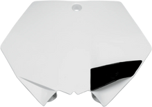 Load image into Gallery viewer, UFO Front Number Plate - White - Main Product View