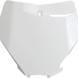 Load image into Gallery viewer, UFO Front Number Plate - White - Main Product View