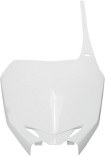 Load image into Gallery viewer, UFO Front Number Plate - White - Main Product View