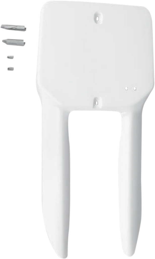 UFO Front Number Plate - White - Side View