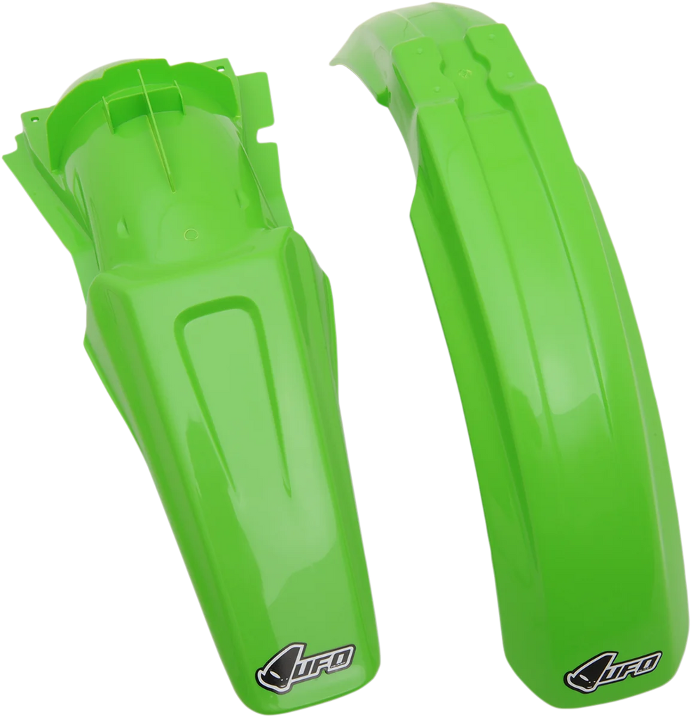 UFO Front and Rear MX Fender Kit - Green - KX 125/250 - Main Product View