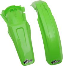 Load image into Gallery viewer, UFO Front and Rear MX Fender Kit - Green - KX 125/250 - Main Product View