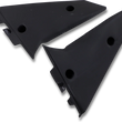 Load image into Gallery viewer, UFO Lower Radiator Shrouds - Black - Main Product View