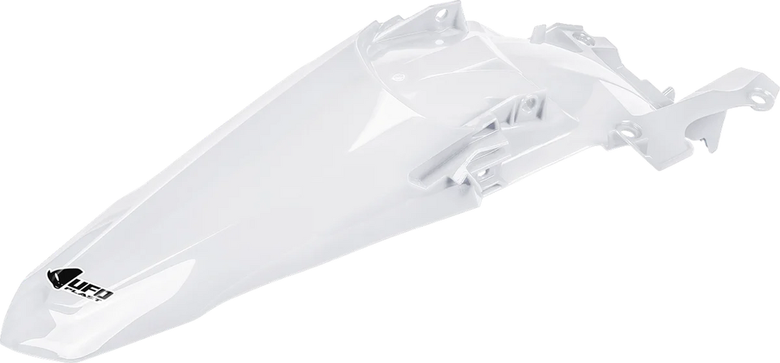 UFO MX Rear Fender - White - Back View