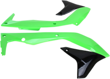 Load image into Gallery viewer, UFO Radiator Covers - Black/Green - Main Product View