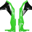 Load image into Gallery viewer, UFO Radiator Covers - OE Green/Black - Main Product View