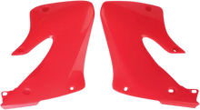 Load image into Gallery viewer, UFO Radiator Covers - Red fits CR - Main Product View