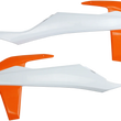 Load image into Gallery viewer, UFO Radiator Covers - White/Orange - Main Product View