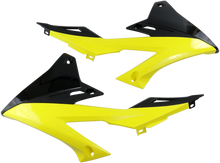 Load image into Gallery viewer, UFO Radiator Shrouds - Yellow/Black - Main Product View
