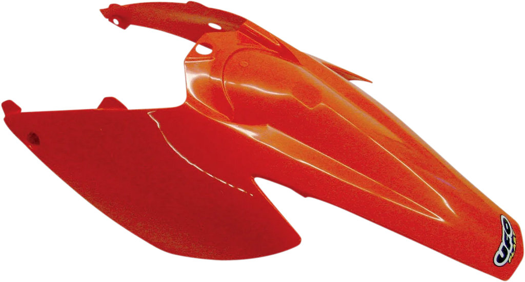 UFO Rear Fender - With Side Panels - KTM White '98-'19 - Side View