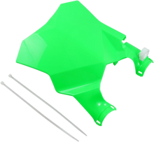 Load image into Gallery viewer, UFO Stadium Number Plate - Fluorescent Green - Kawasaki - Main Product View