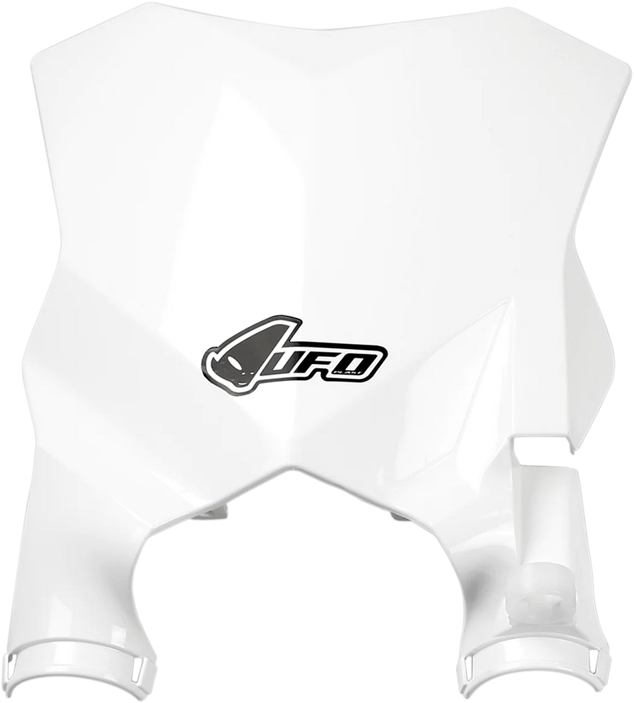 UFO Stadium Number Plate - White - Yamaha - Side View