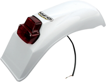 Load image into Gallery viewer, UFO Universal Enduro Rear Fender with Tail/Brake Light - White - Main Product View