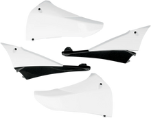 Load image into Gallery viewer, UFO Upper Radiator Shrouds - White/Black - Main Product View