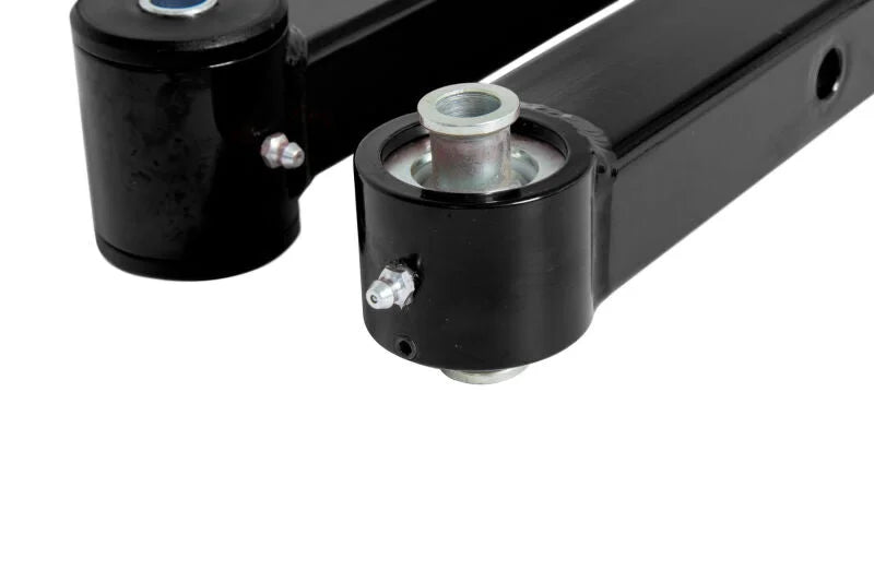 UMI 78-96 GM B-Body Boxed Extended Length Lower Control Arms w/Poly Bushings - Black - Back View