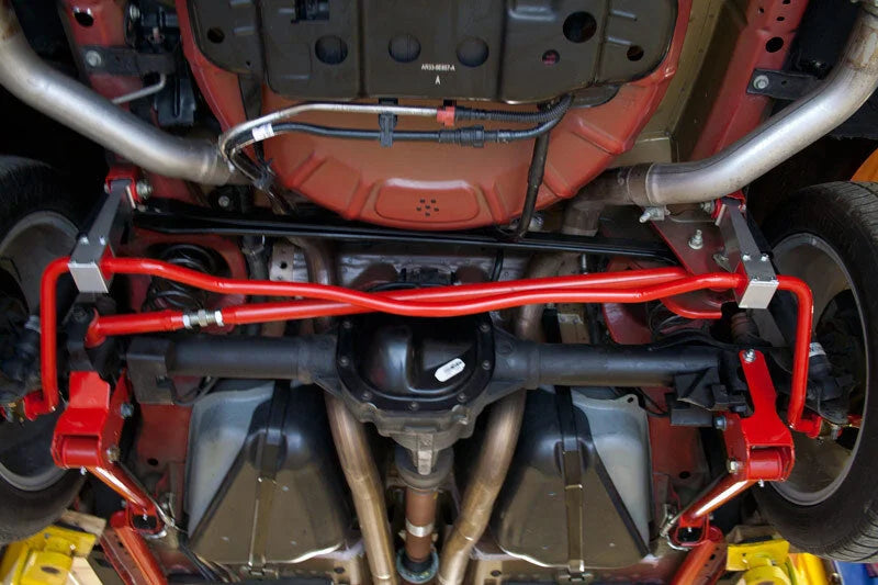 UMI Performance 05-14 Ford Mustang Rear Sway Bar- 22mm Solid CrMo - Installation View