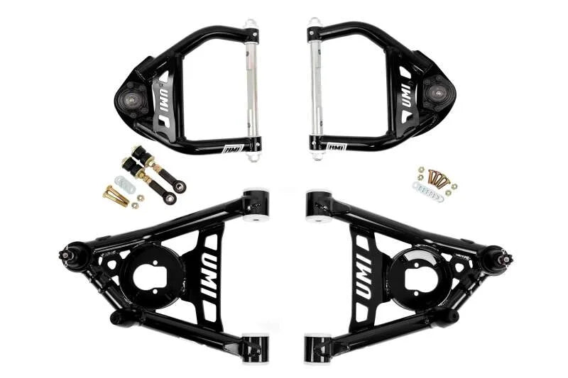 UMI Performance 64-72 GM A-Body Tubular Upper & Lower Front A-Arm Kit- Delrin Bushings - Main Product View