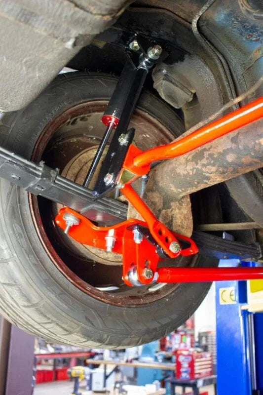 UMI Performance 70-81 GM F-Body Adjustable Sway Bar Rod End Rear - Installation View