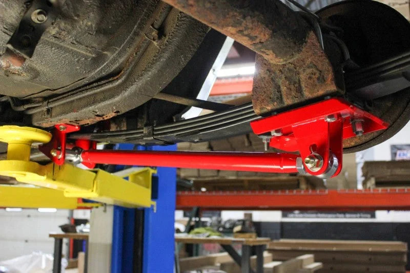 UMI Performance 70-81 GM F-Body Leaf Spring Traction Bars with Mounts - Back View