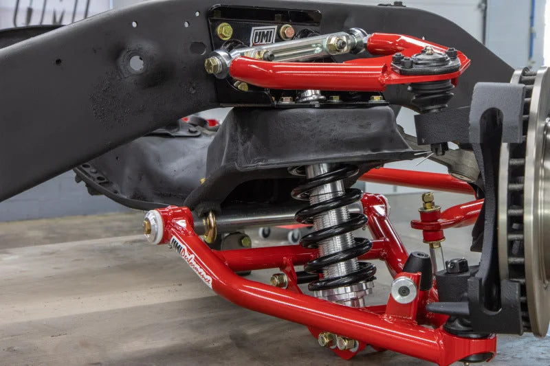 UMI Performance 73-87 GM C10 CornerMax A-Arm Kit - Red - Installation View