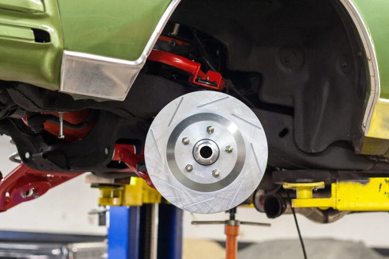 UMI Performance 78-88 GM G-Body C5/C6 Front Brake Conversion Hubs Bearings Bracket Kit - Detail View