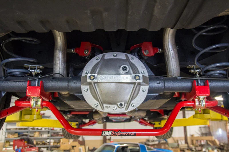UMI Performance 78-88 GM G-Body Lower Control Arm & Adjustable Upper Control Arm Kit - Side View