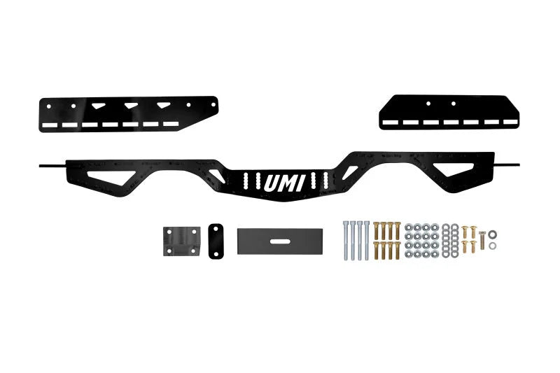 UMI Performance 78-88 GM G-Body Modular Adjustable Transmission Crossmember - Black - Main Product View