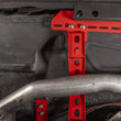 Load image into Gallery viewer, UMI Performance 78-88 GM G-Body Modular Adjustable Transmission Crossmember - Red - Side View