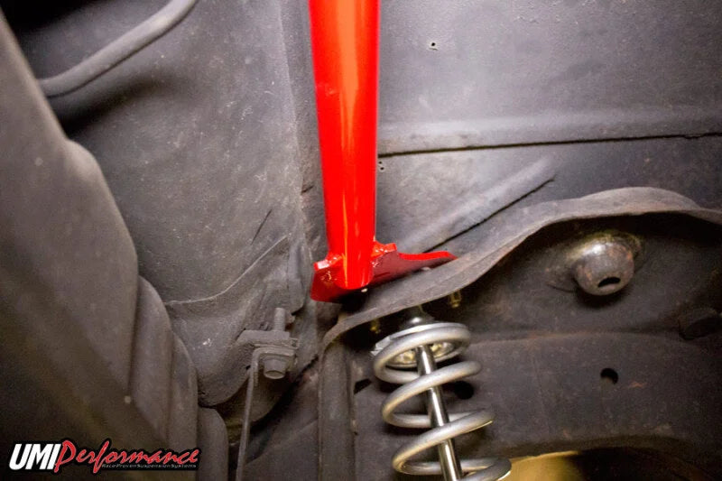 UMI Performance 78-88 GM G-Body Rear Shock Tower Brace Bolt In - Side View