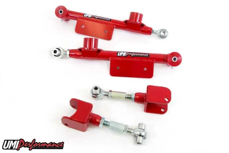 UMI Performance 79-98 Ford Mustang Upper & Lower Rear Control Arms Kit - Main Product View