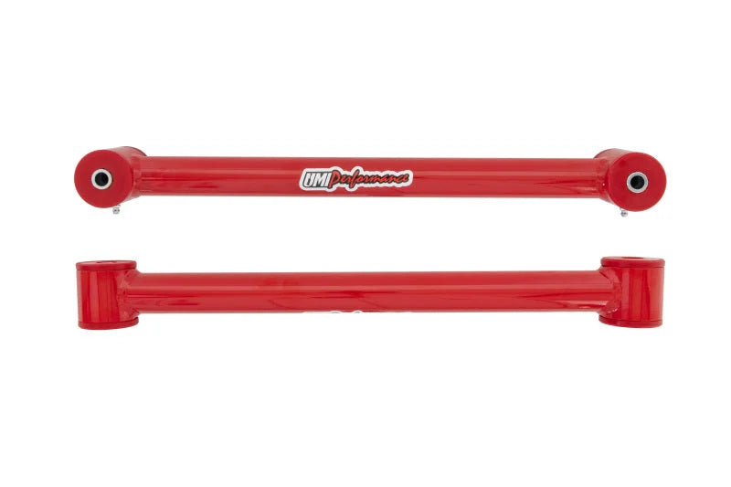 UMI Performance 82-02 GM F-Body Tubular Non-Adjustable Lower Control Arms - Red - Main Product View