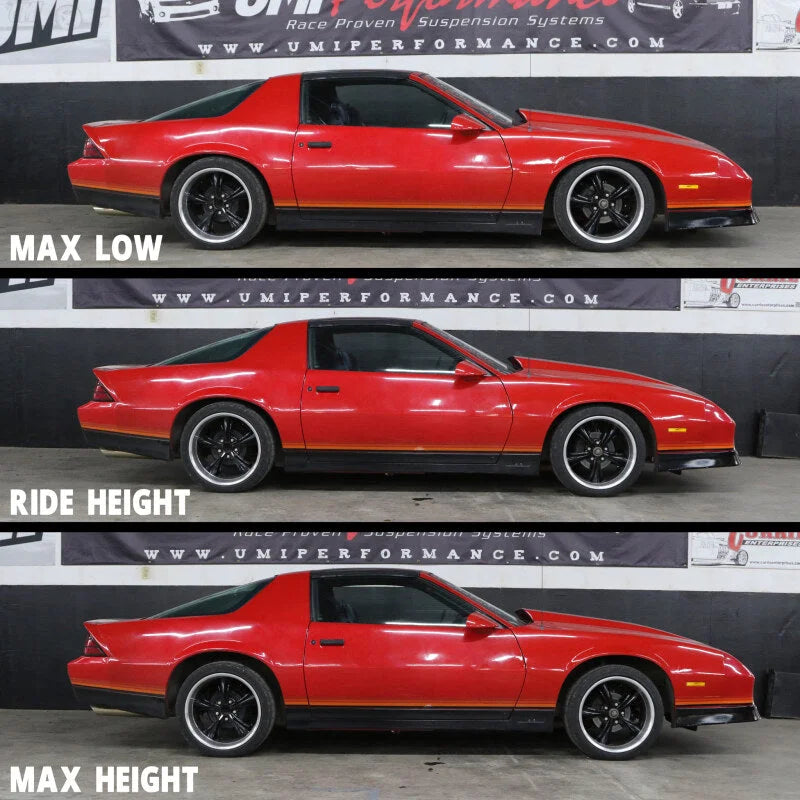 UMI Performance 82-92 GM F-Body Front Weight Jack System 850lb Street Handling - Side View