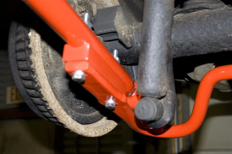 UMI Performance 91-96 Impala SS Adjustable Extended Length Lower Control Arms- Rod Ends - Back View