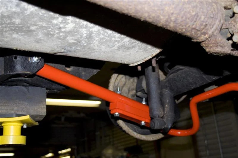UMI Performance 91-96 Impala SS Adjustable Extended Length Lower Control Arms- Rod Ends - Installation View
